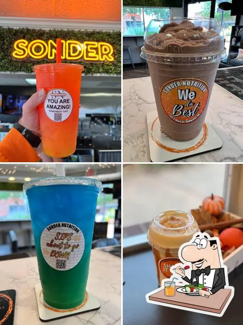 Sonder Nutrition drinks and menu content asset